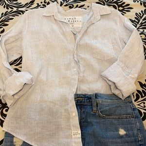 Frank & Eileen Button Front Barry Blouse